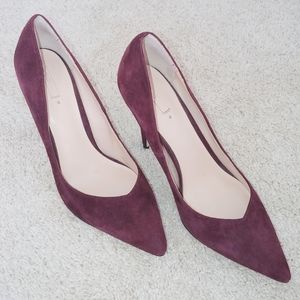 Aldo suede heels in plum